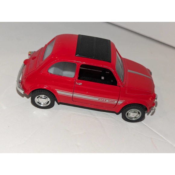 Classic Fiat 500 1/24 Scale Diecast Model by Kinsmart - RED Collectible - Picture 4 of 9
